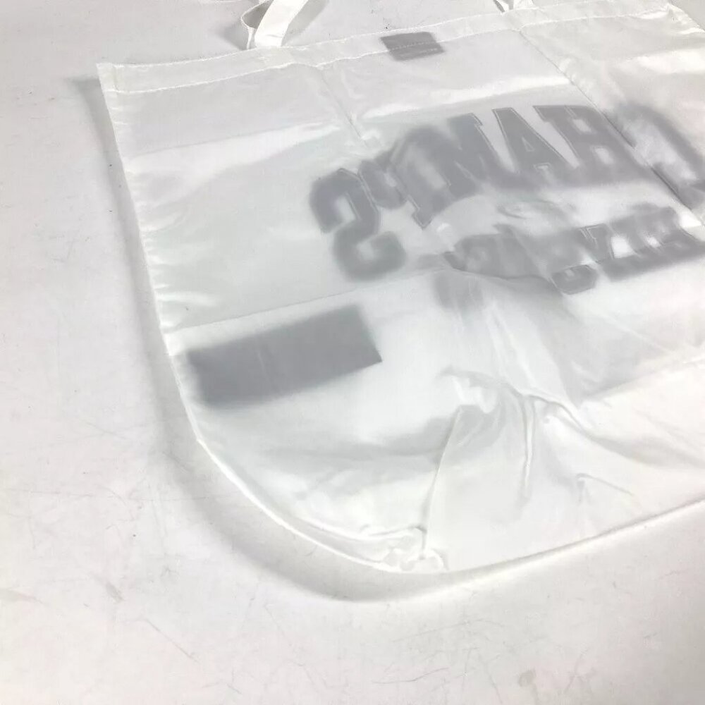 BALENCIAGA Logo Eco Bag Tote Bag Shoulder Bag Nylon White/Black Unused - Picture 5 of 10